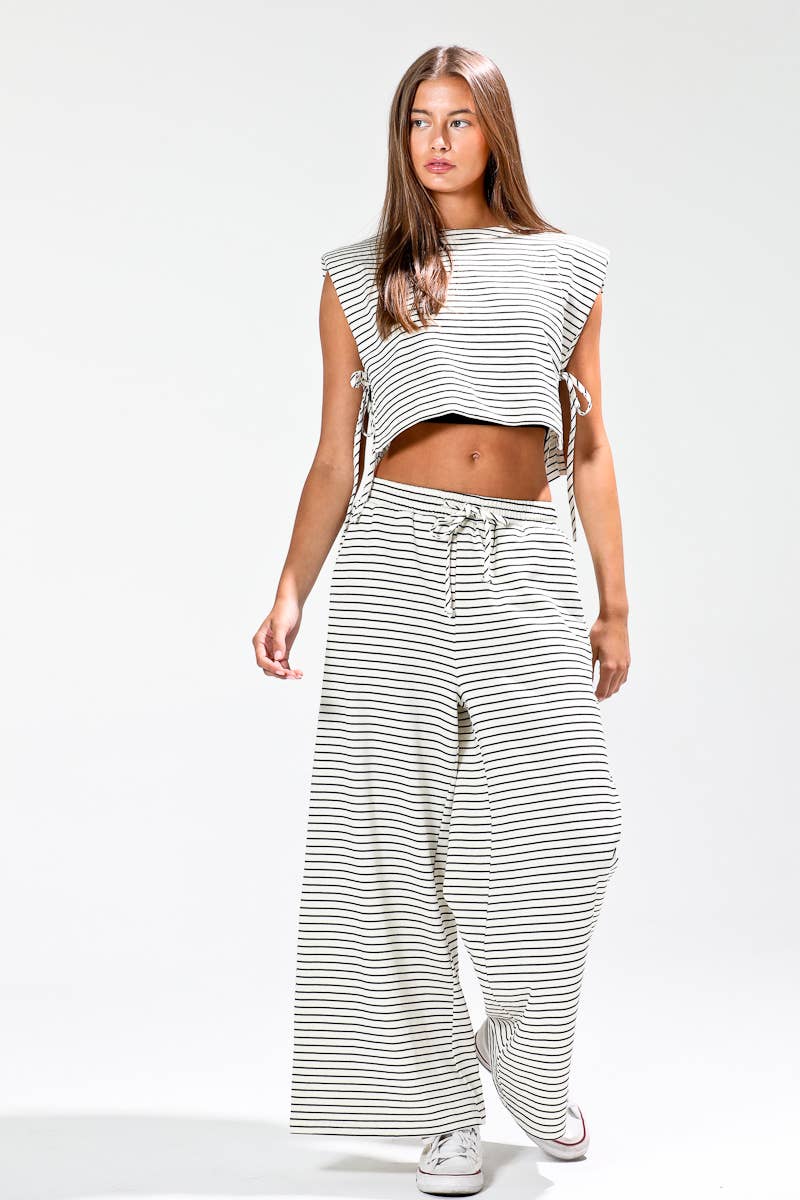 Cropped striped top