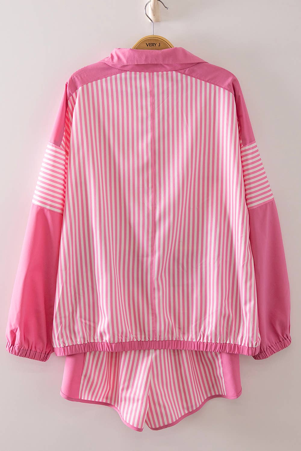 Stripe Active Top & Shorts Set