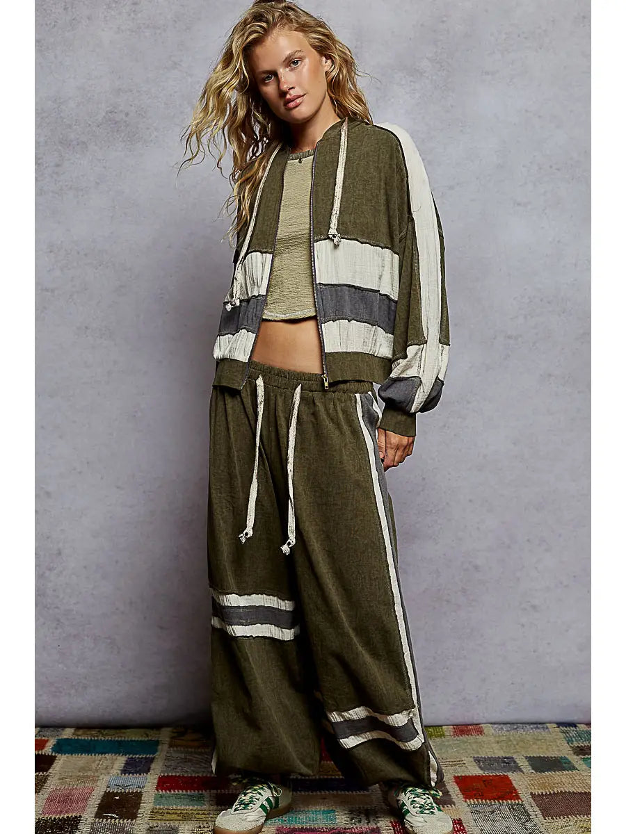 Vintage wash color block set