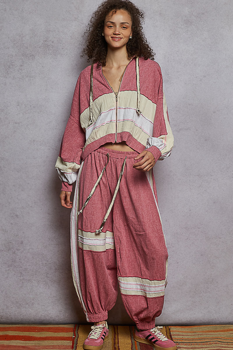 Vintage wash color block set