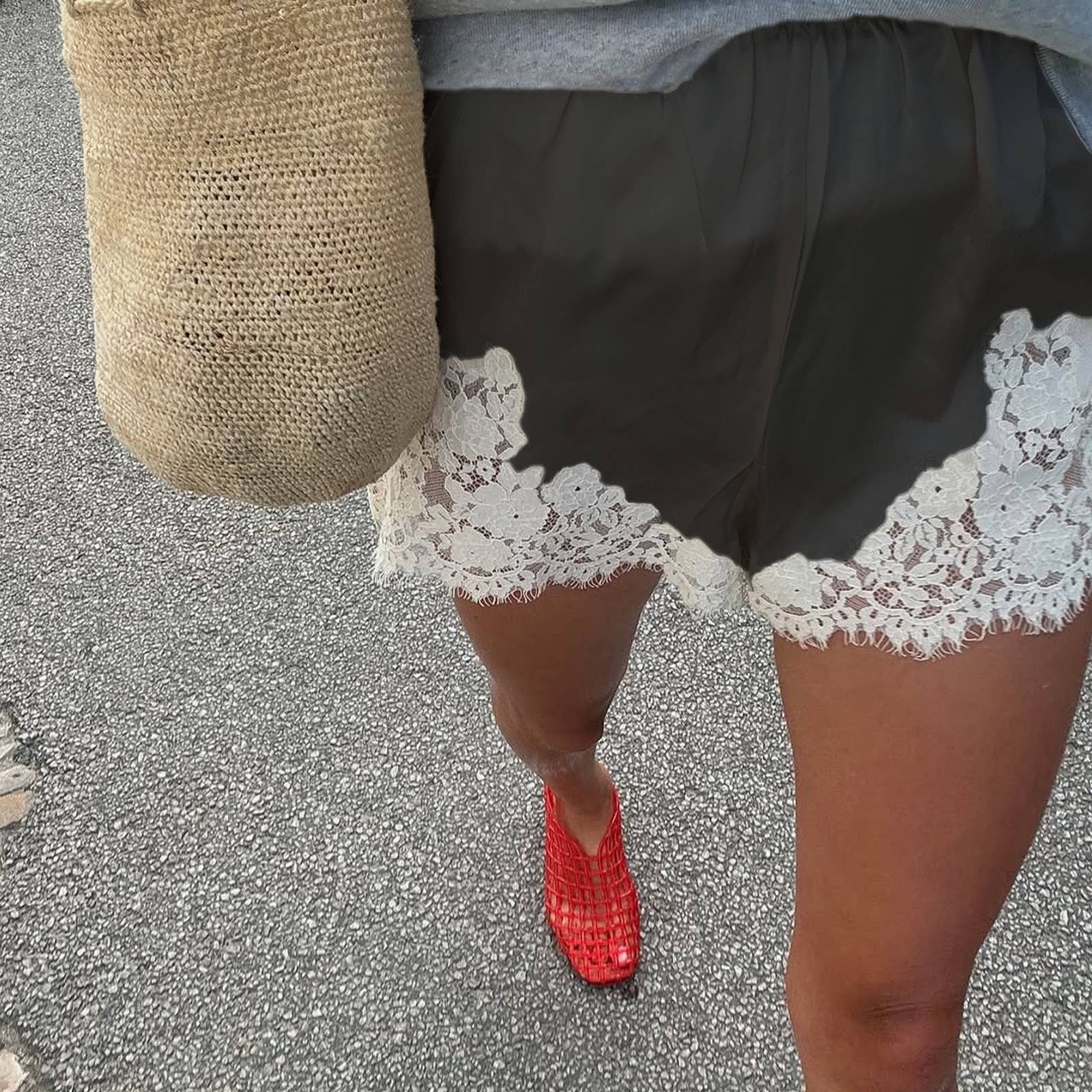 Lace trim Shorts