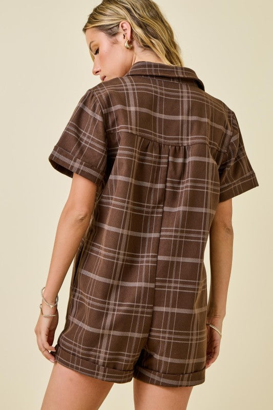 Plaid romper