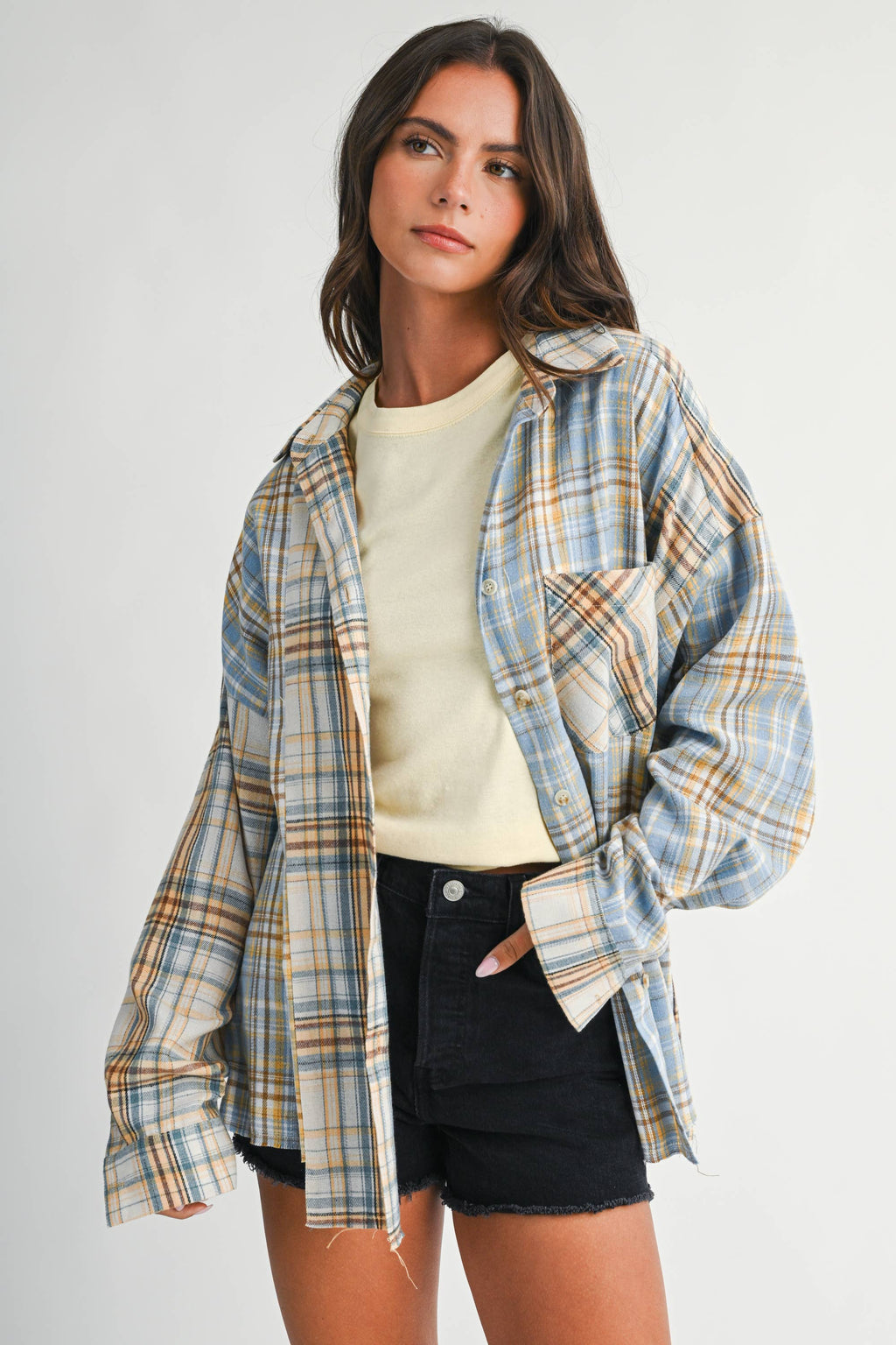 Light blue Plaid Flannel