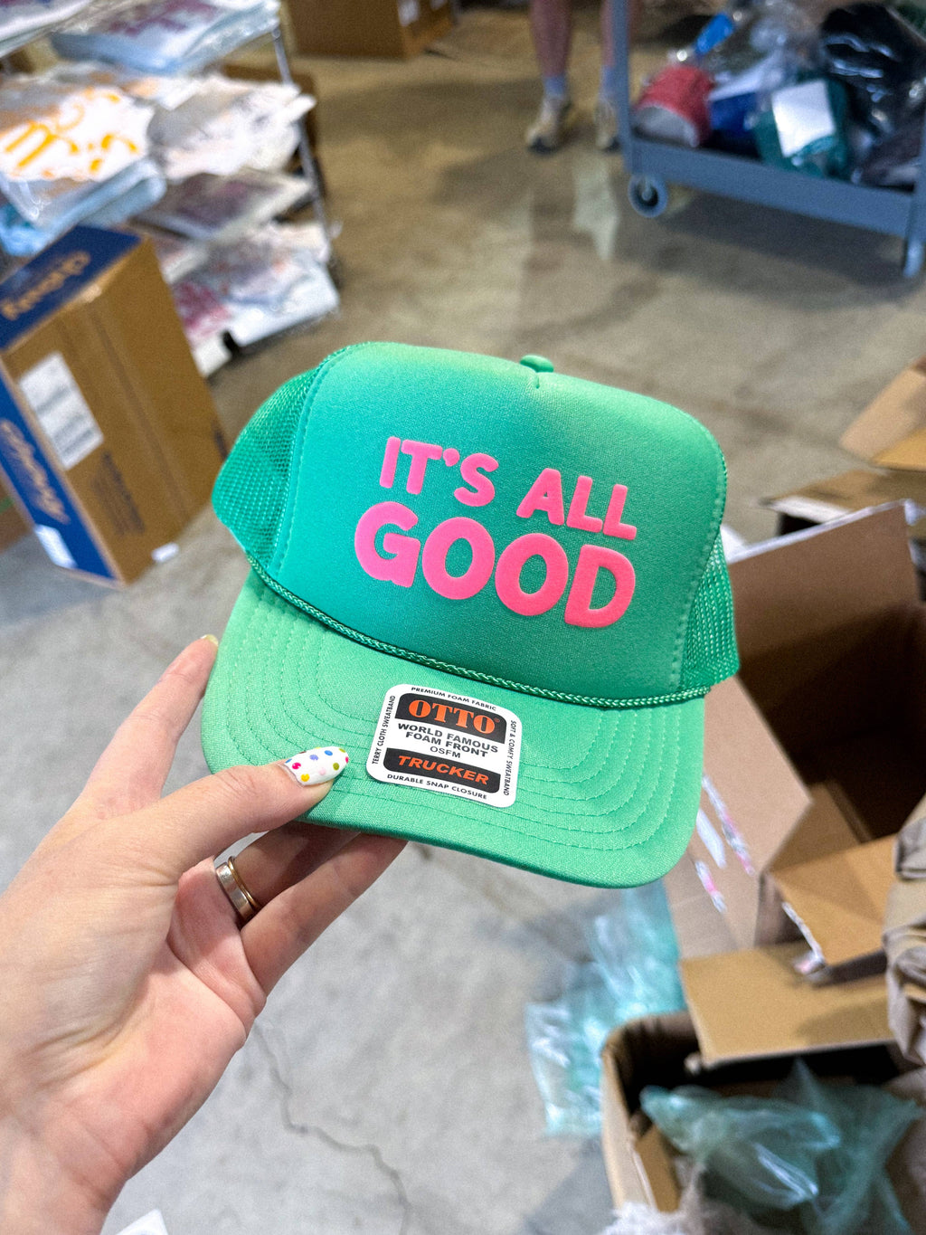 It's All Good, Pink Puff Summer Trucker Hat