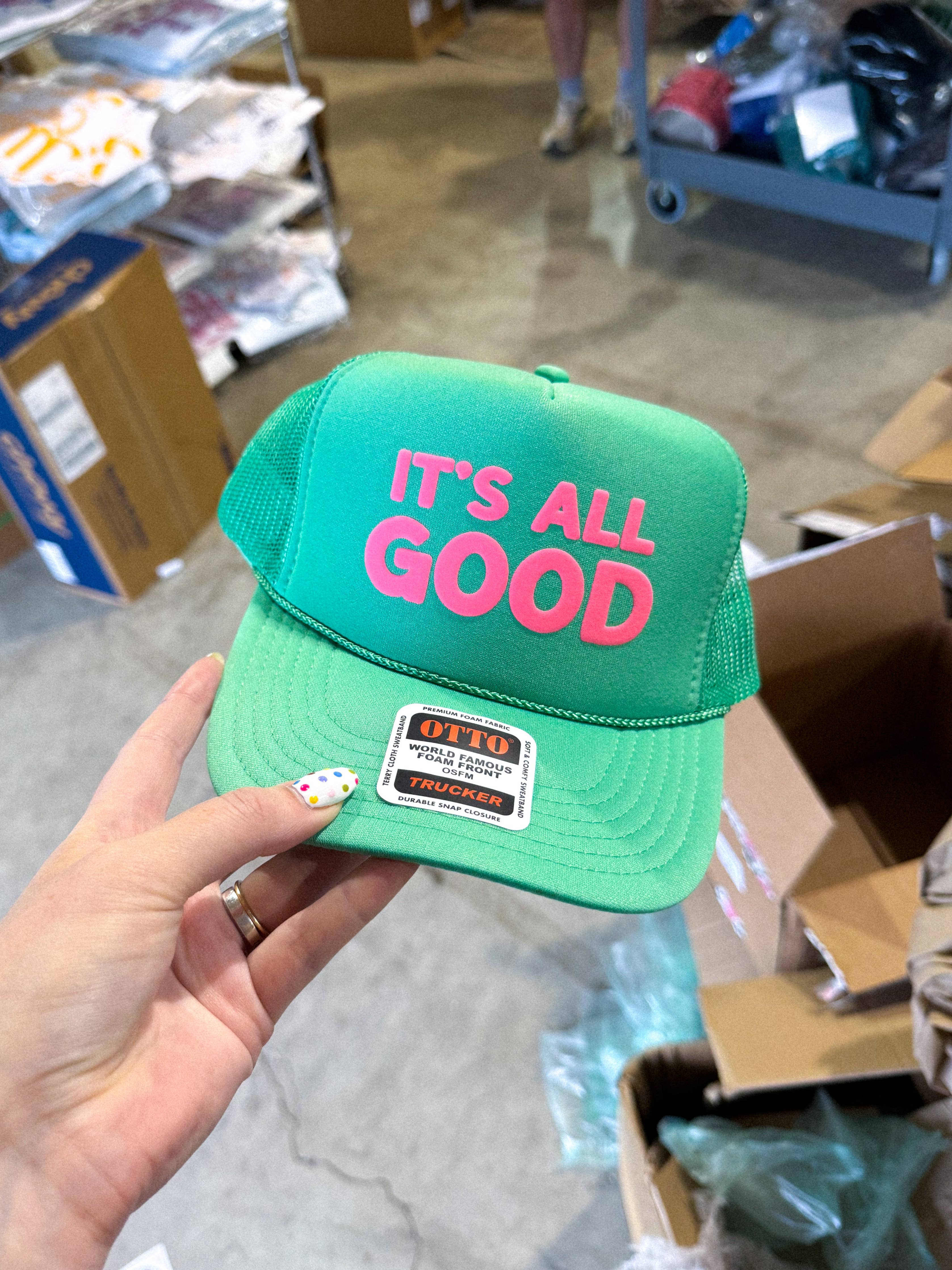 It's All Good, Pink Puff Summer Trucker Hat