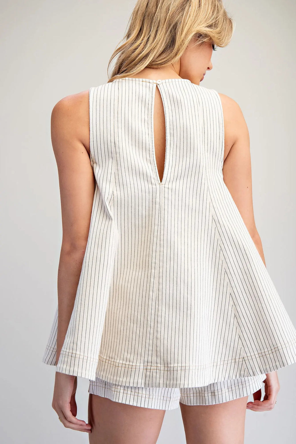 Striped swing tank/short set