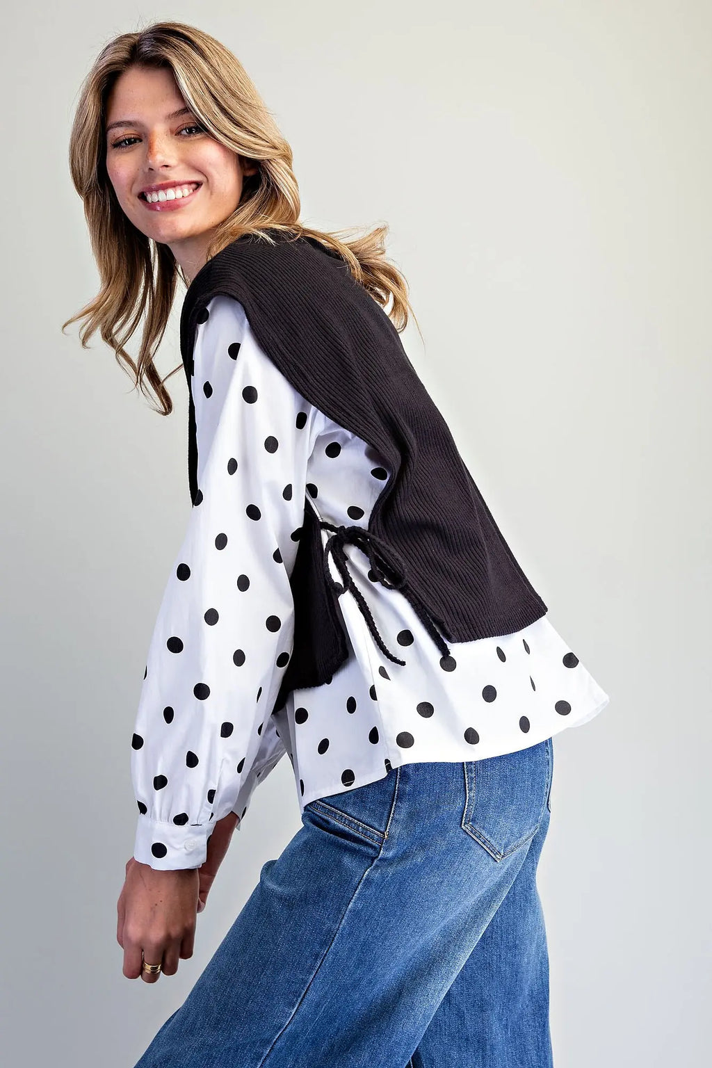 Polka dot vest top