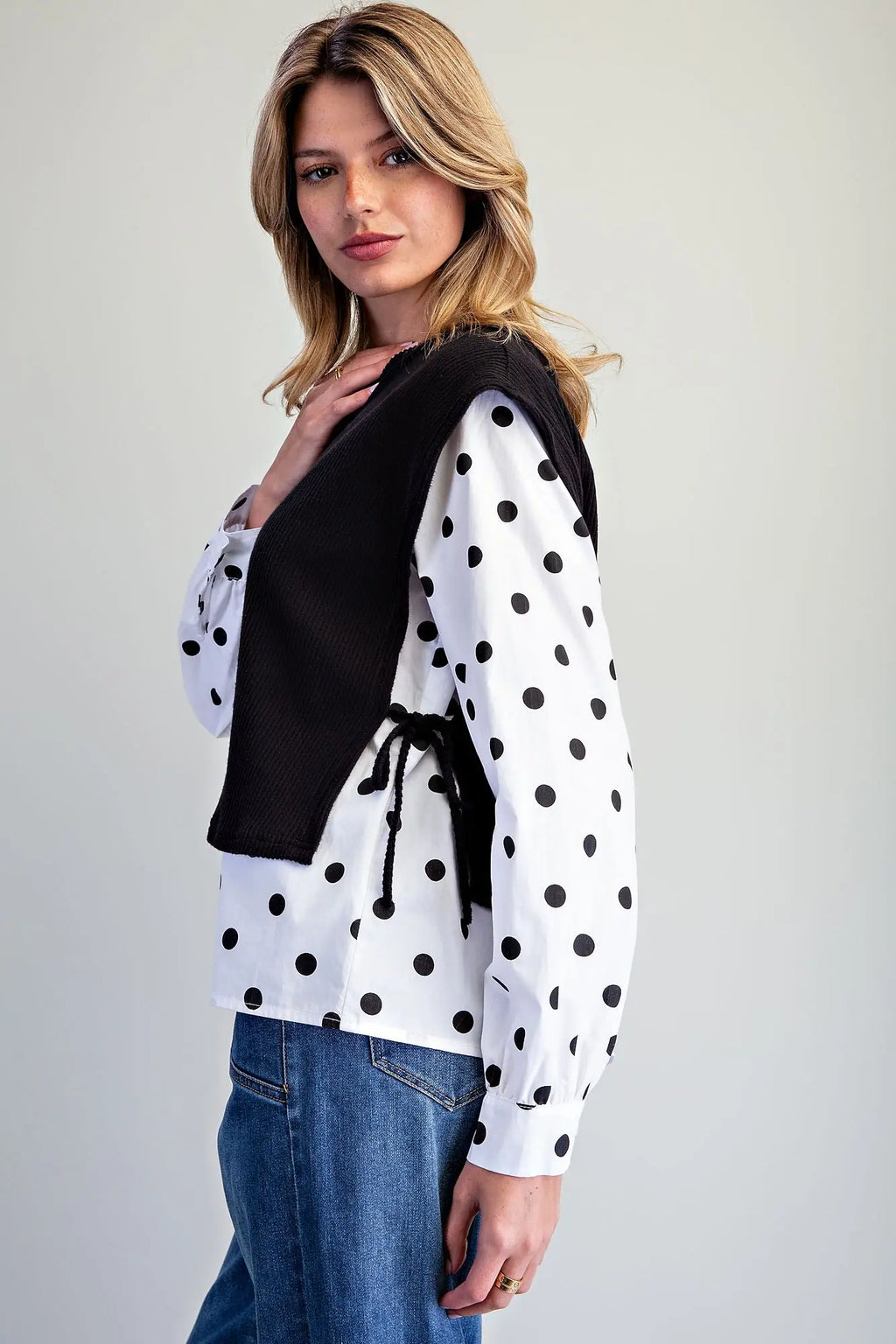 Polka dot vest top