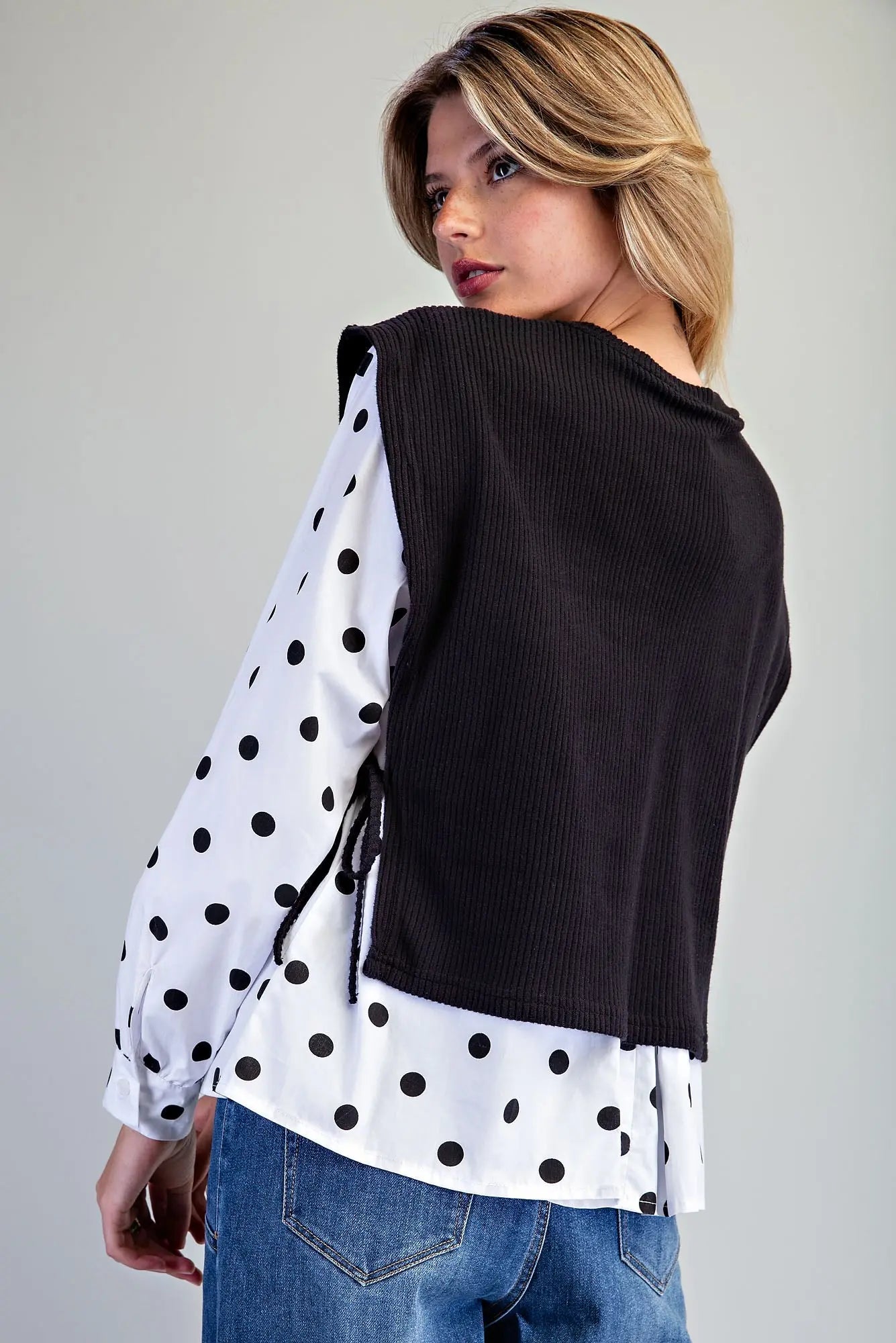 Polka dot vest top