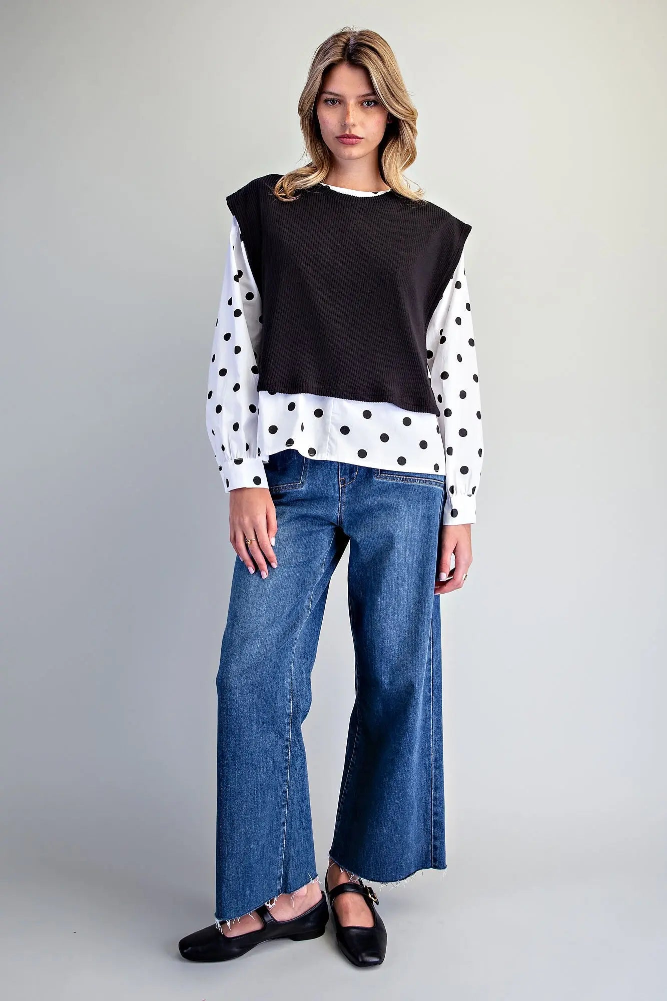 Polka dot vest top