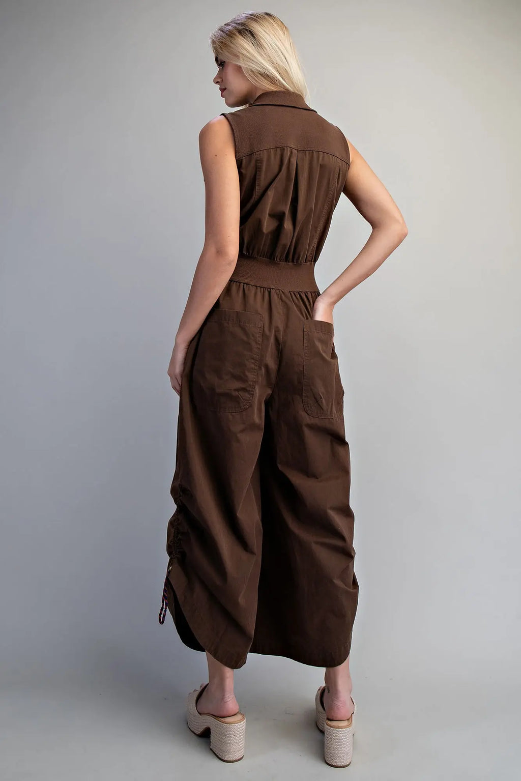 Front zipper jumpsuit