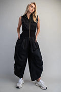 Front zipper jumpsuit