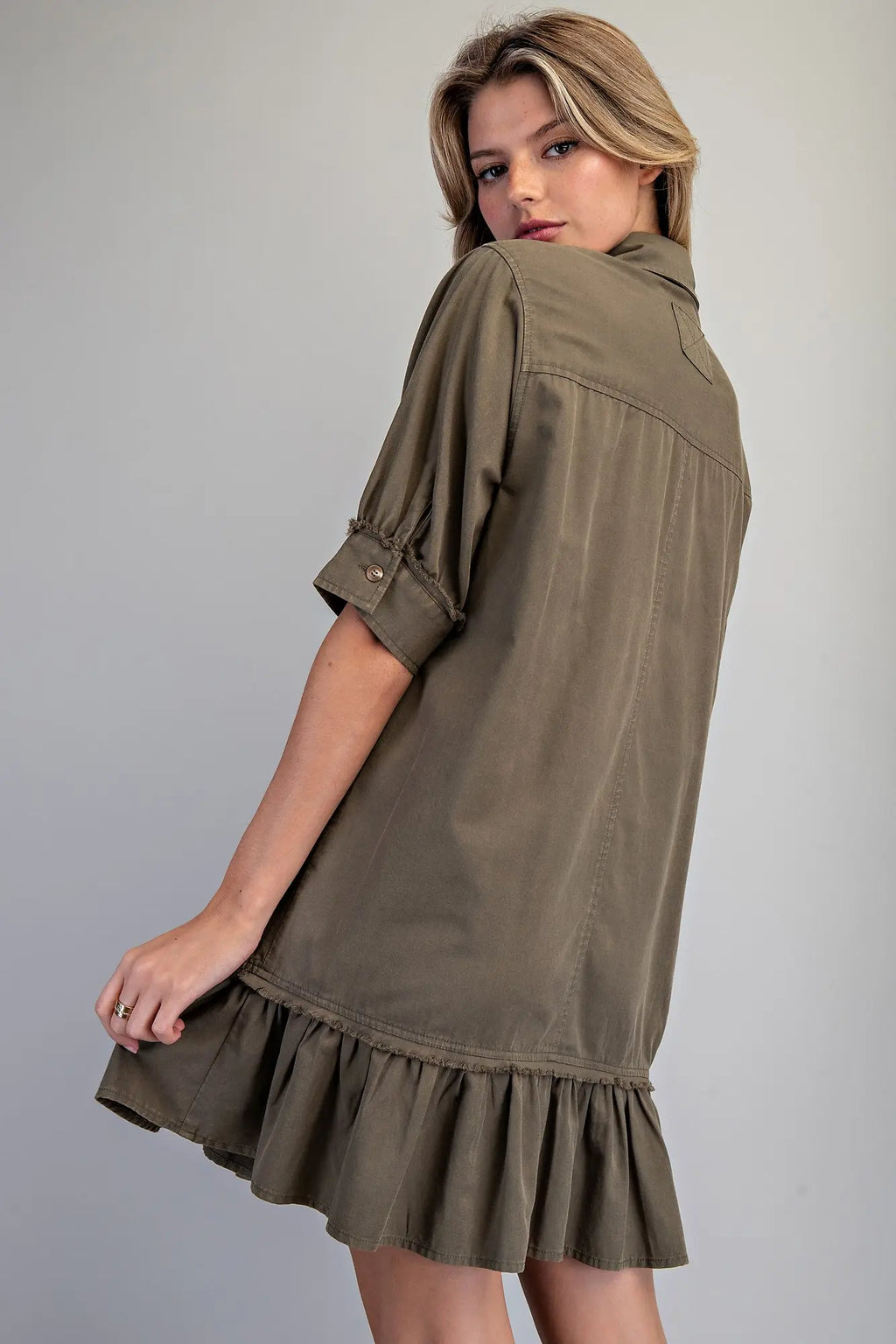 Button down utility dress