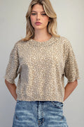 Cropped leopard top