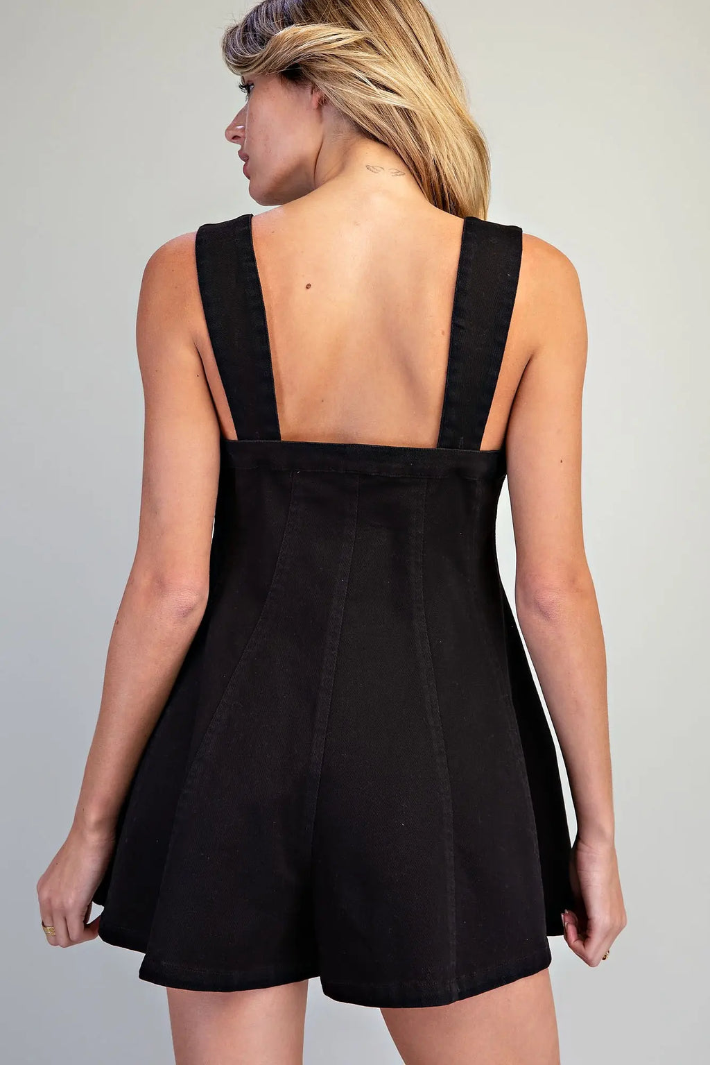 Black Zip Romper