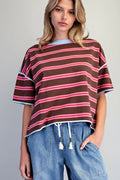 Boxy striped shirt