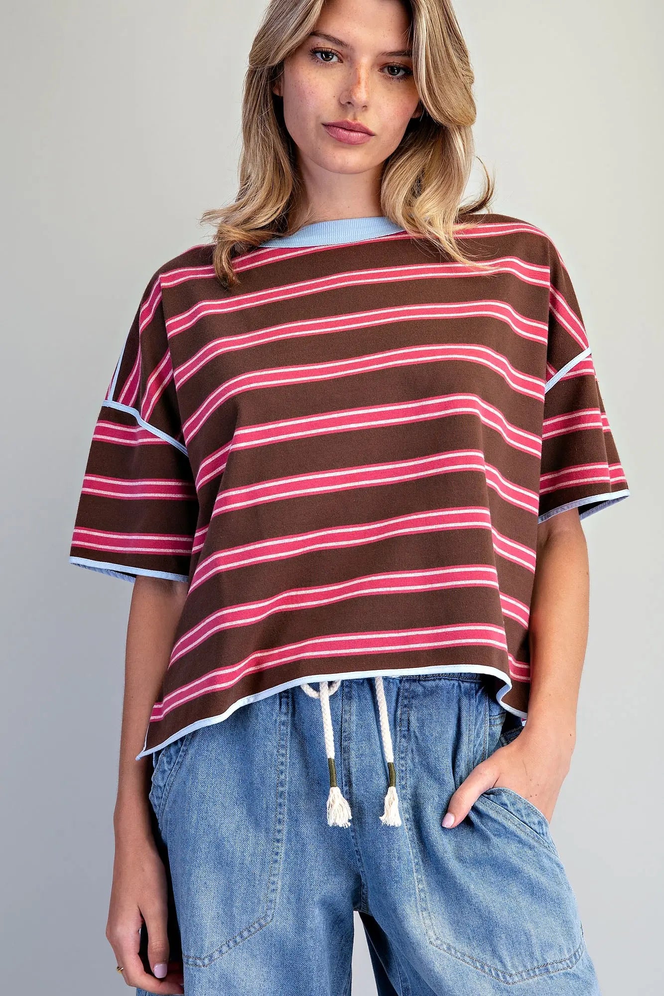 Boxy striped shirt