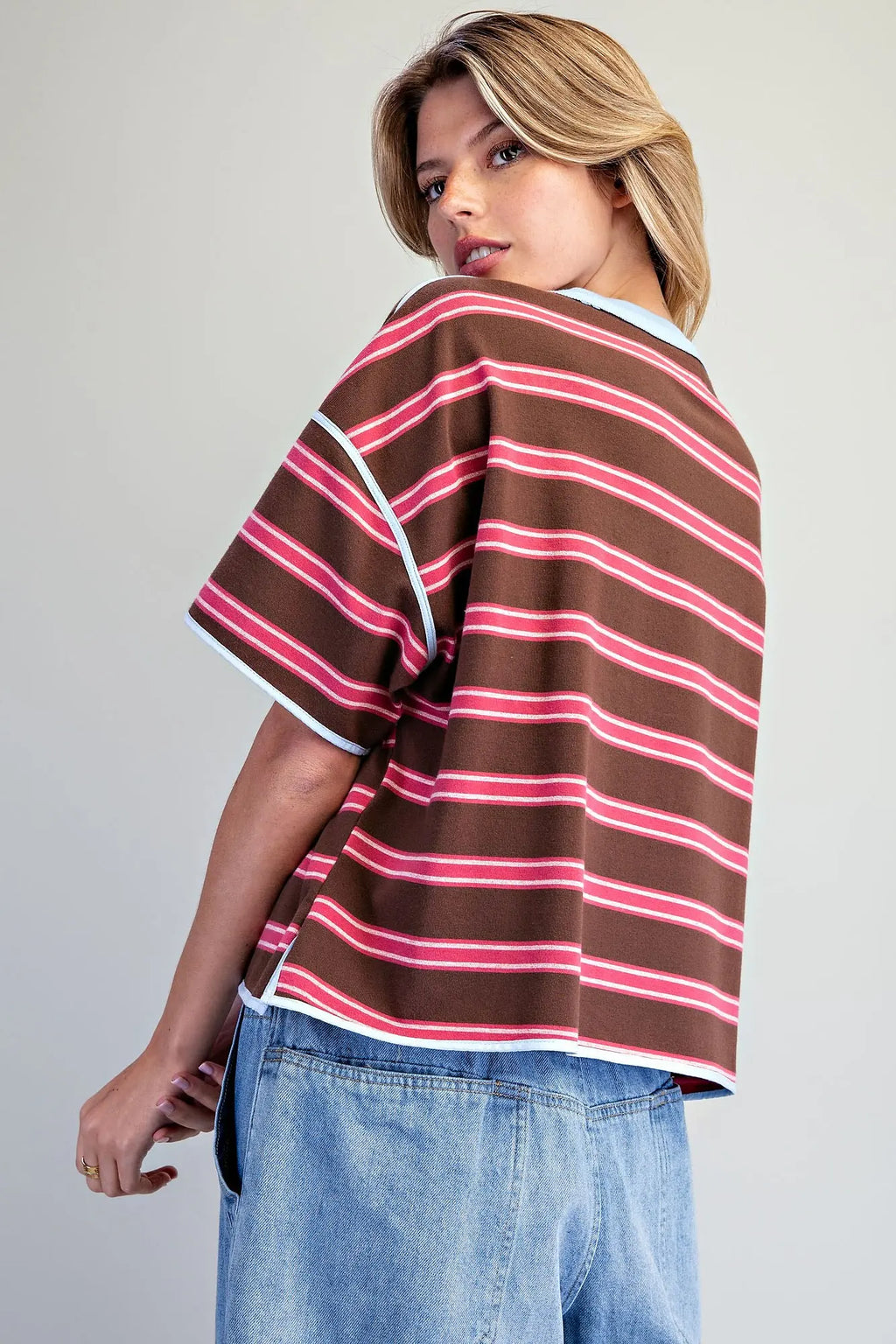 Boxy striped shirt