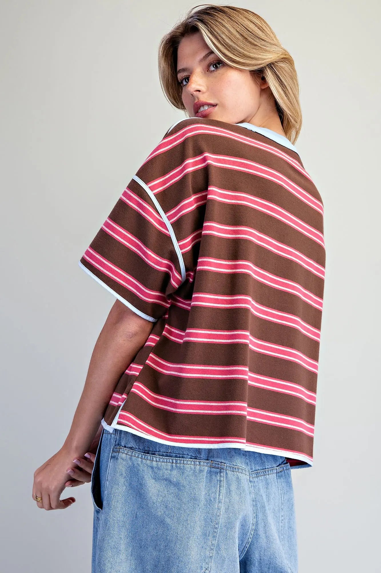 Boxy striped shirt