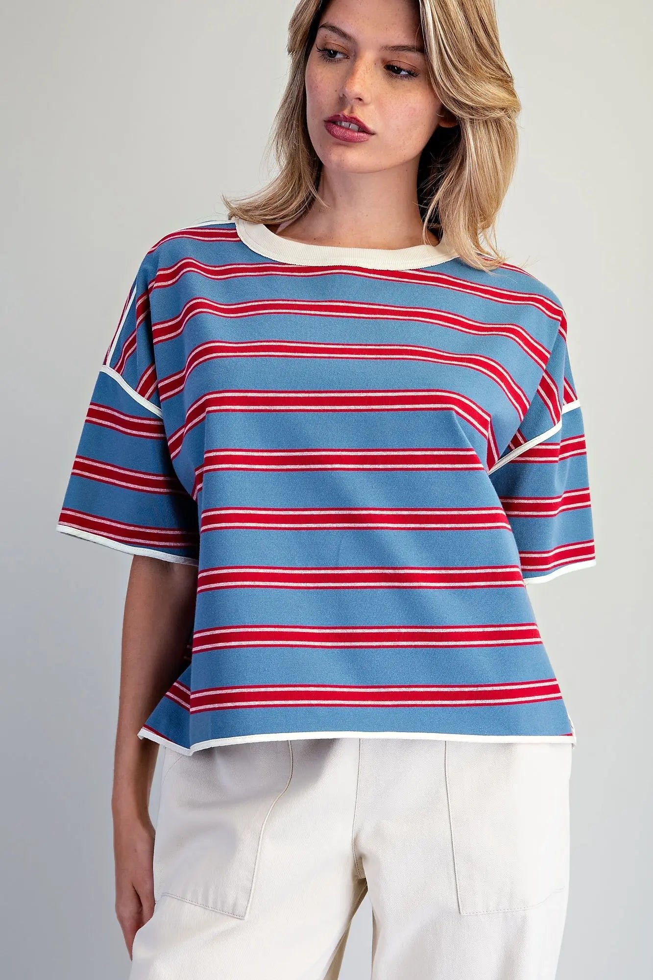 Boxy striped shirt