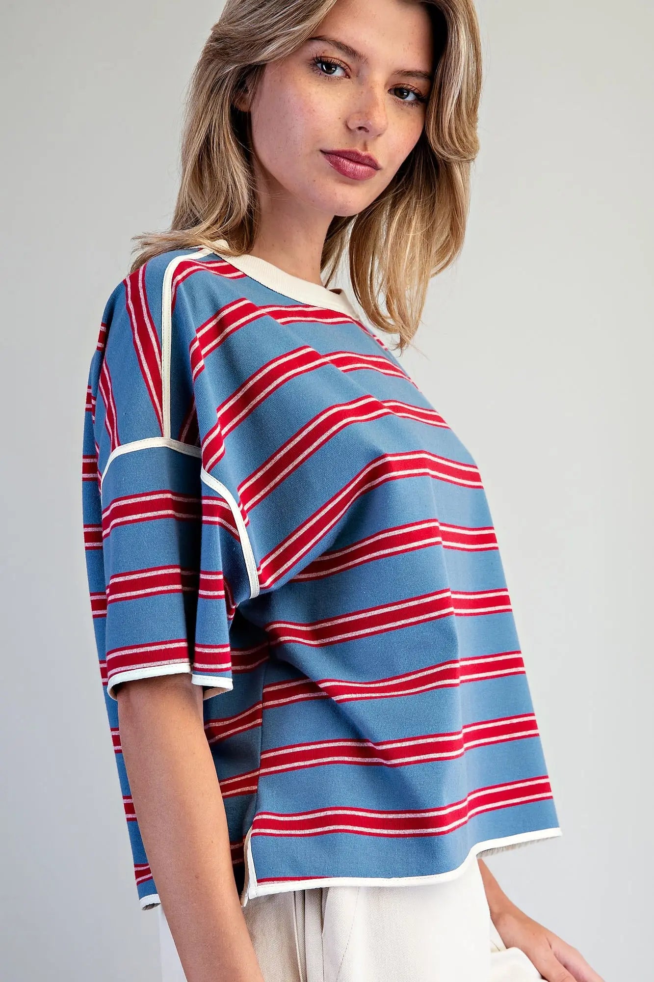 Boxy striped shirt