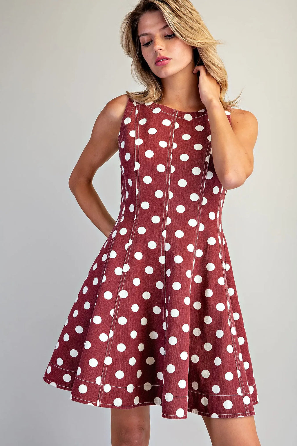 Polka dot mini dress