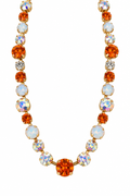 Orange Game Day Aspen Gemstone Tennis Necklace
