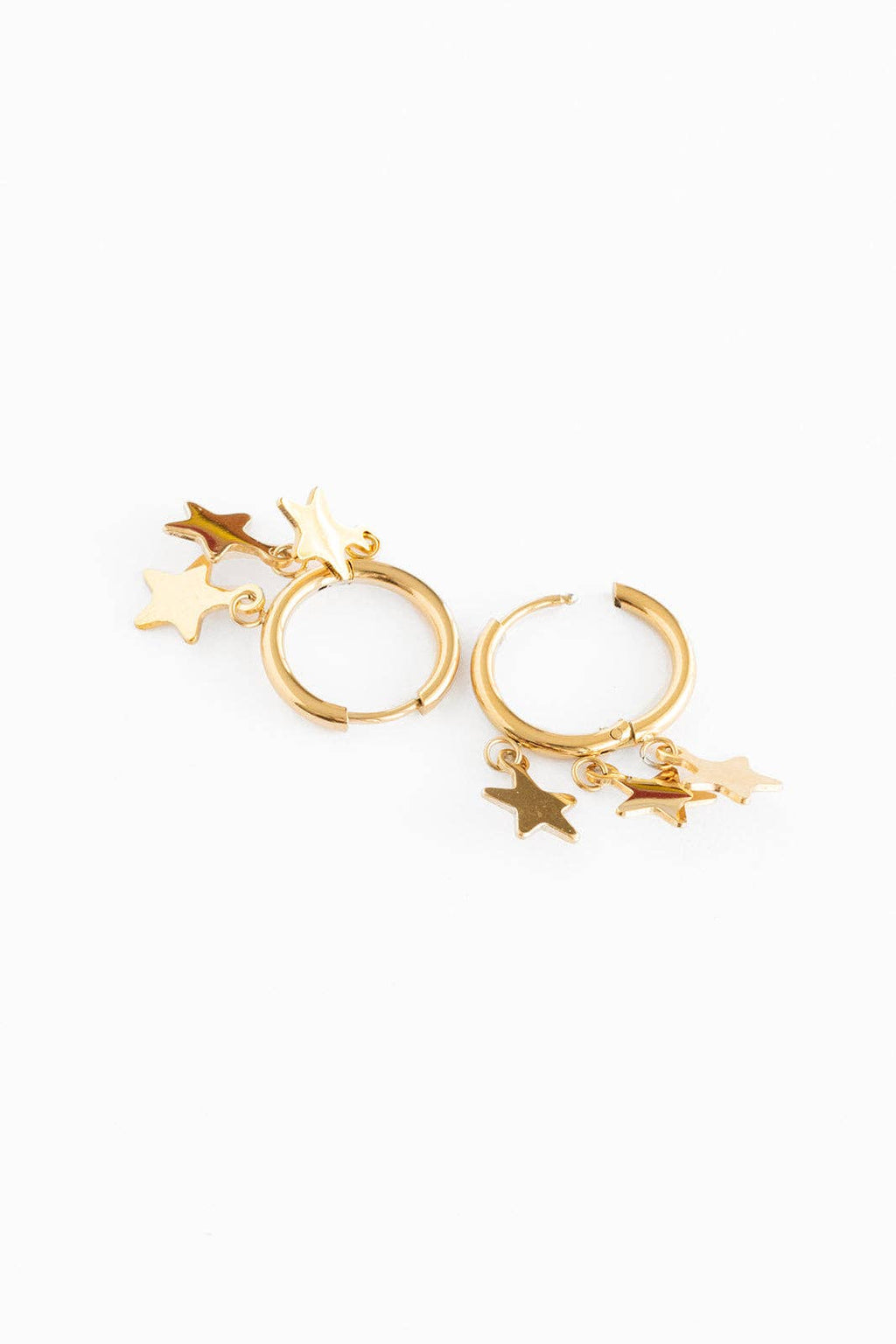 Triple Star Hoop Earrings - Hypoallergenic, Girl Gift