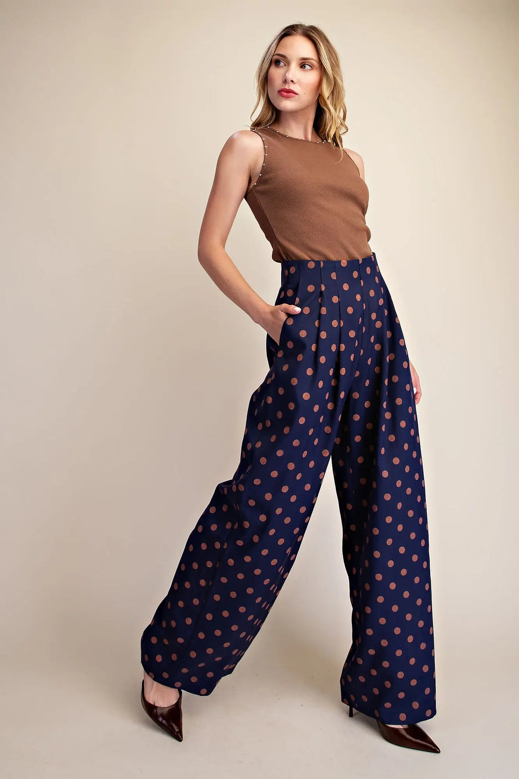 Polka dot trouser
