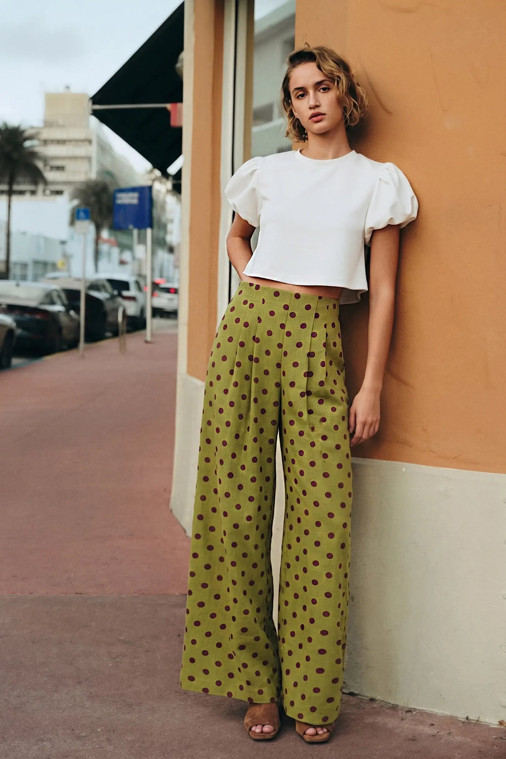 Polka dot trouser