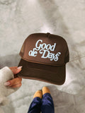 Good ole days trucker hat - brown / blue