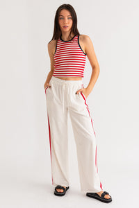 American Striped Cropped Tank