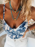 Bull gold heart on turquoise cord