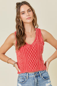 Cropped sweater tank