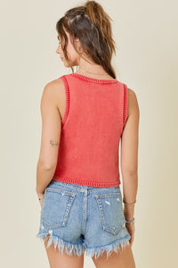 Cropped sweater tank