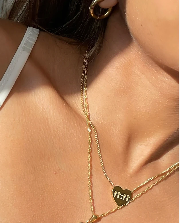 11:11 Heart  Stainless Steel Necklace