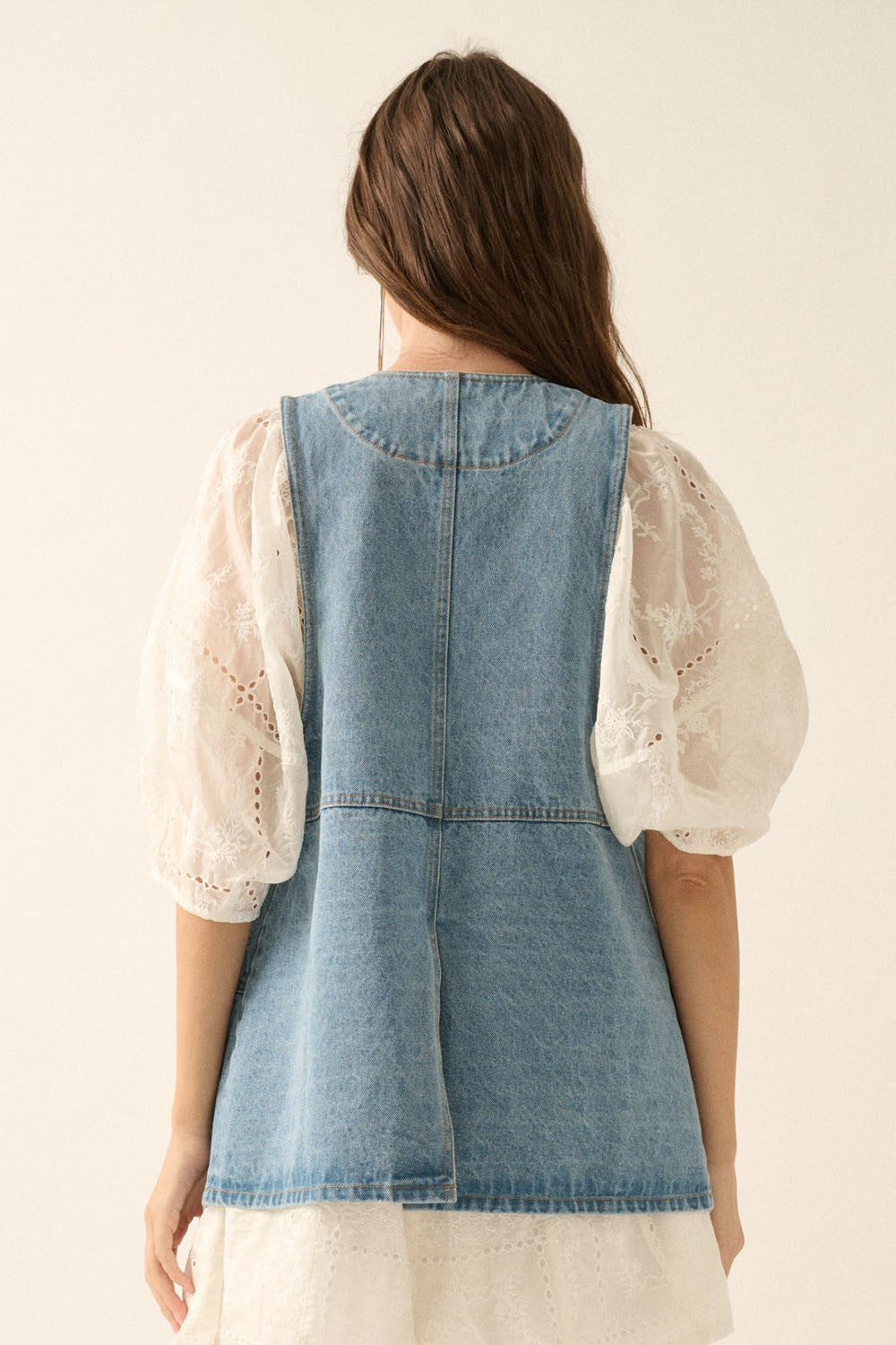 Oversized Denim Vest
