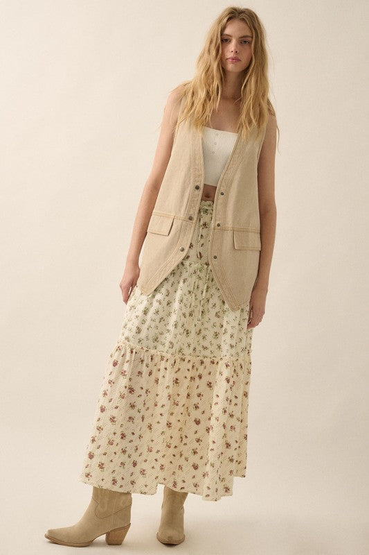 Oversized Denim Vest