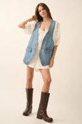 Oversized Denim Vest