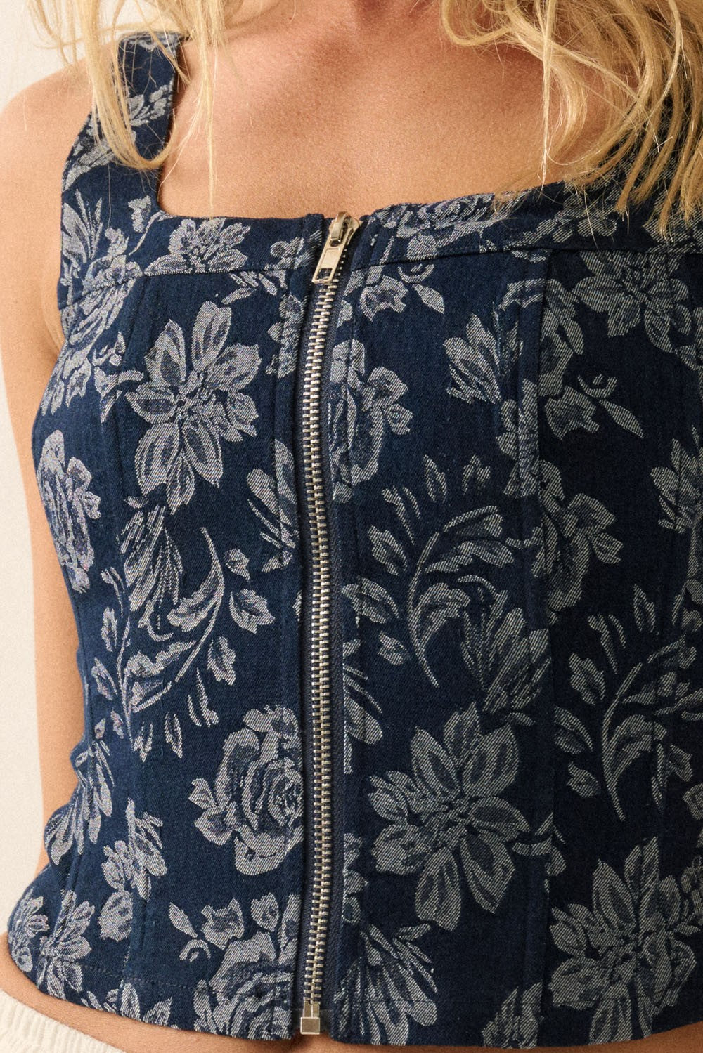 Roset Rosette Denim Corset