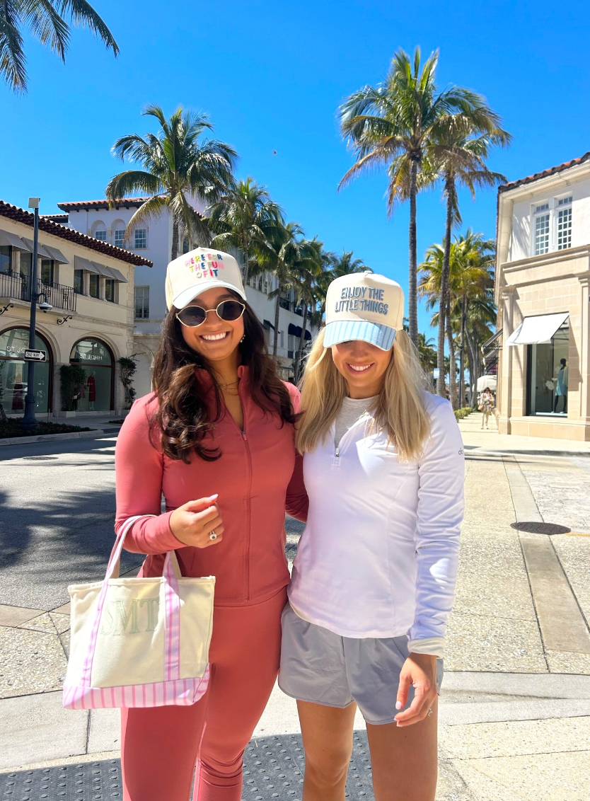 Enjoy the Little Things - Blue Stripe Vintage Trucker Hat