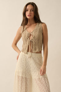 Crochet Front Tie Tank
