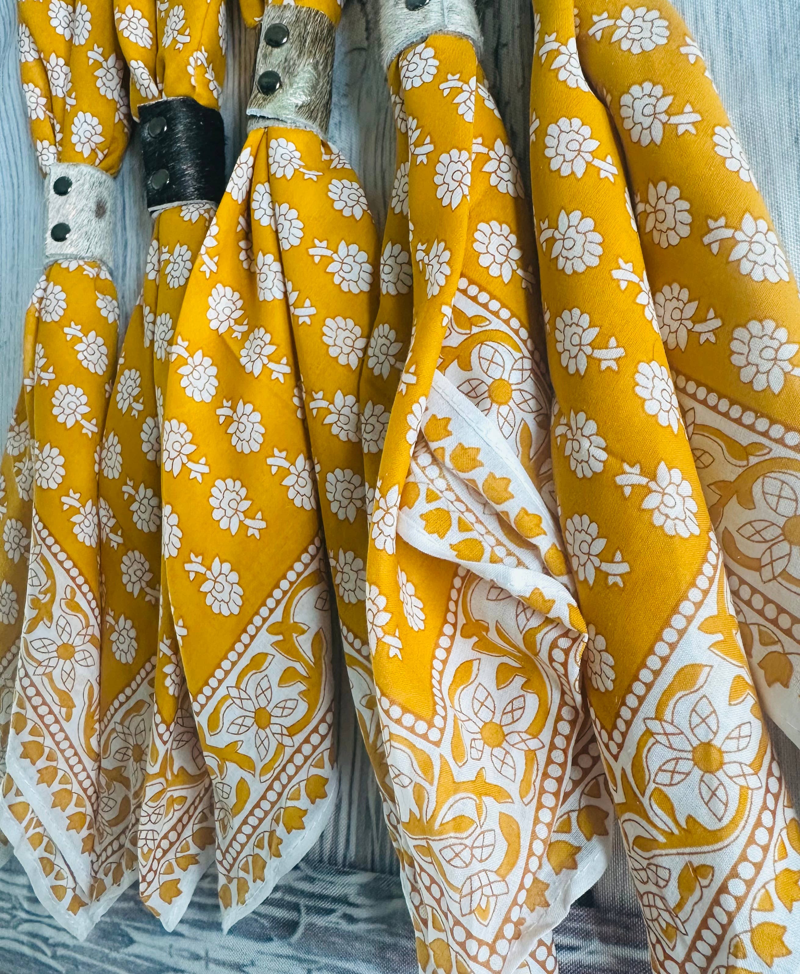 Yellow Floral Bandanas