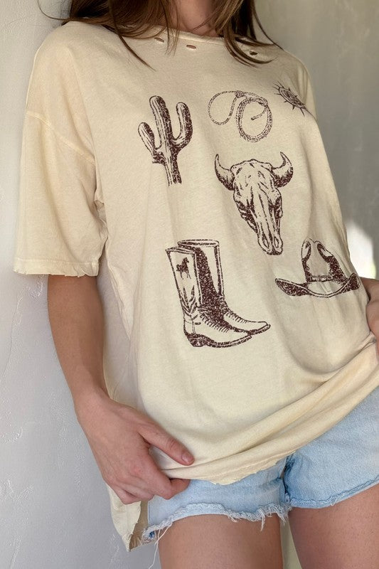 Wild West Oversized Graphic T