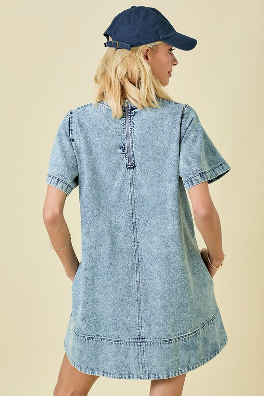 Denim Shift Dress