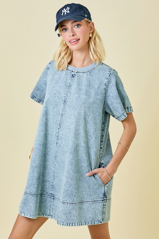Denim Shift Dress