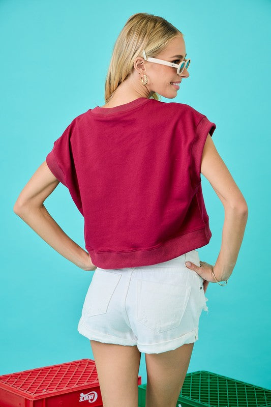 Game day boxy cropped top