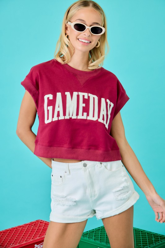 Game day boxy cropped top