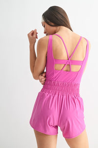 Active crisscross romper