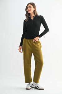 Micro ribbed henley